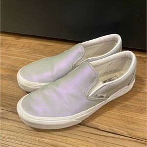 Iridescent slip on Vans